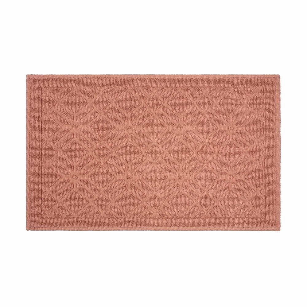 Diamond Geo Clay Bath Rug Size 20"W x 32"L