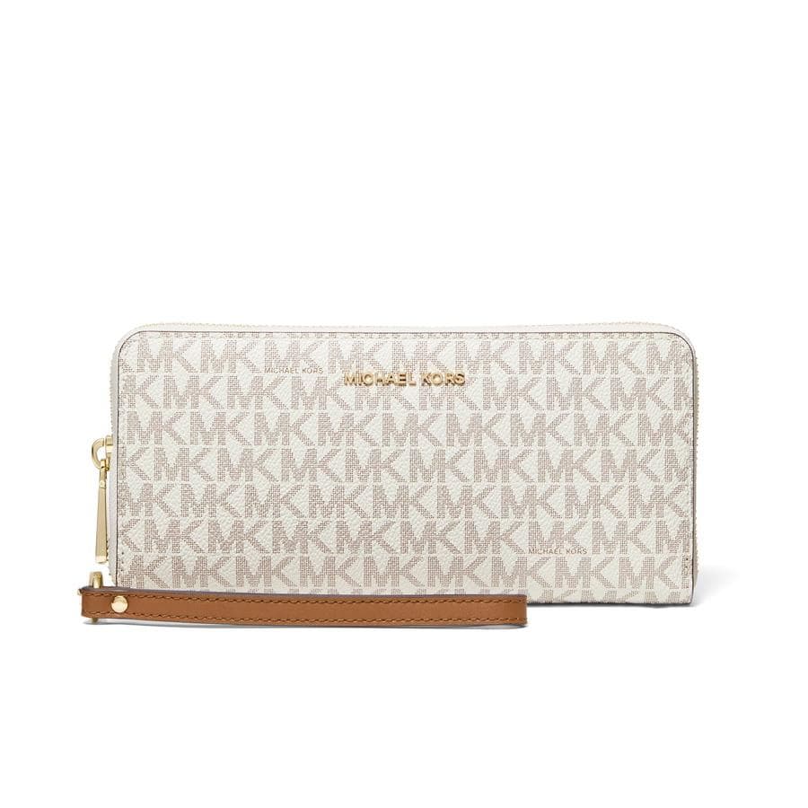 Jet Set Large Logo Continental Wallet - Vanilla