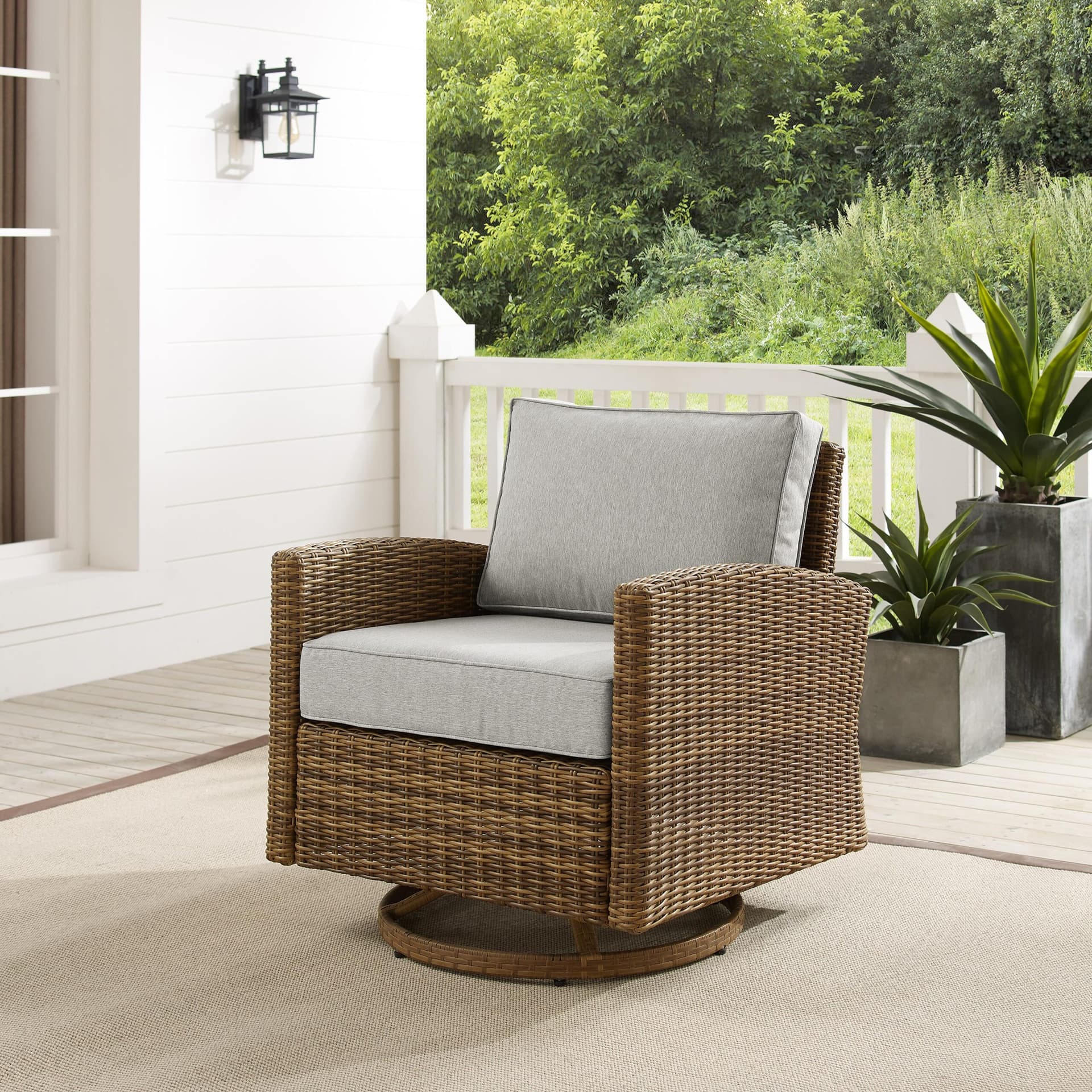 Bradenton Wicker Swivel Rocker Outdoor Chair