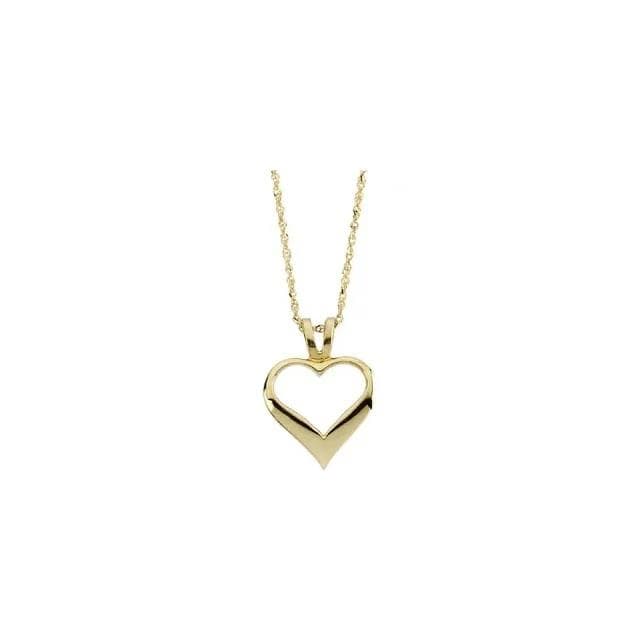 14K Yellow Heart Necklace