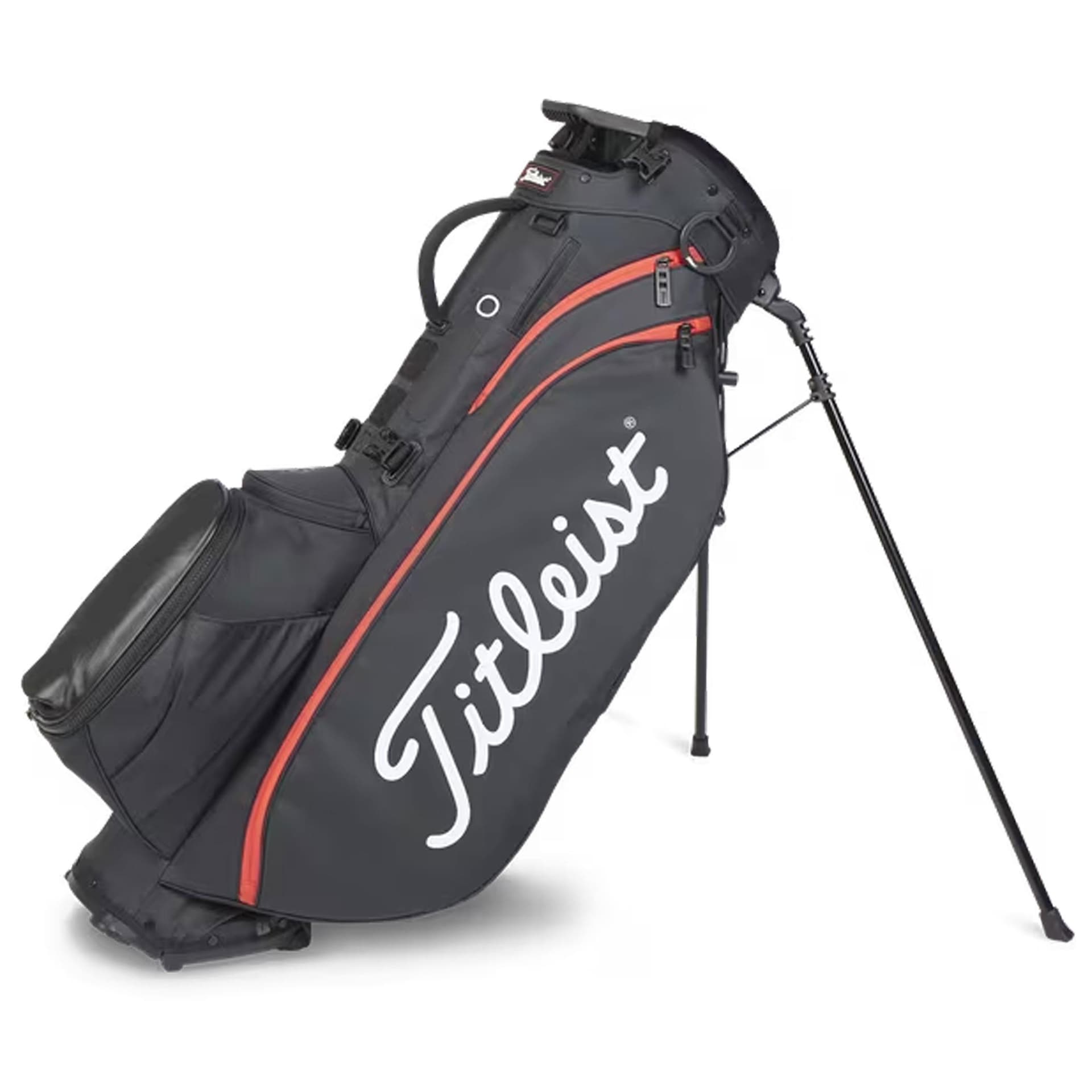 Titleist Players 5 Stand Bag 2023 - Black/Black/Red