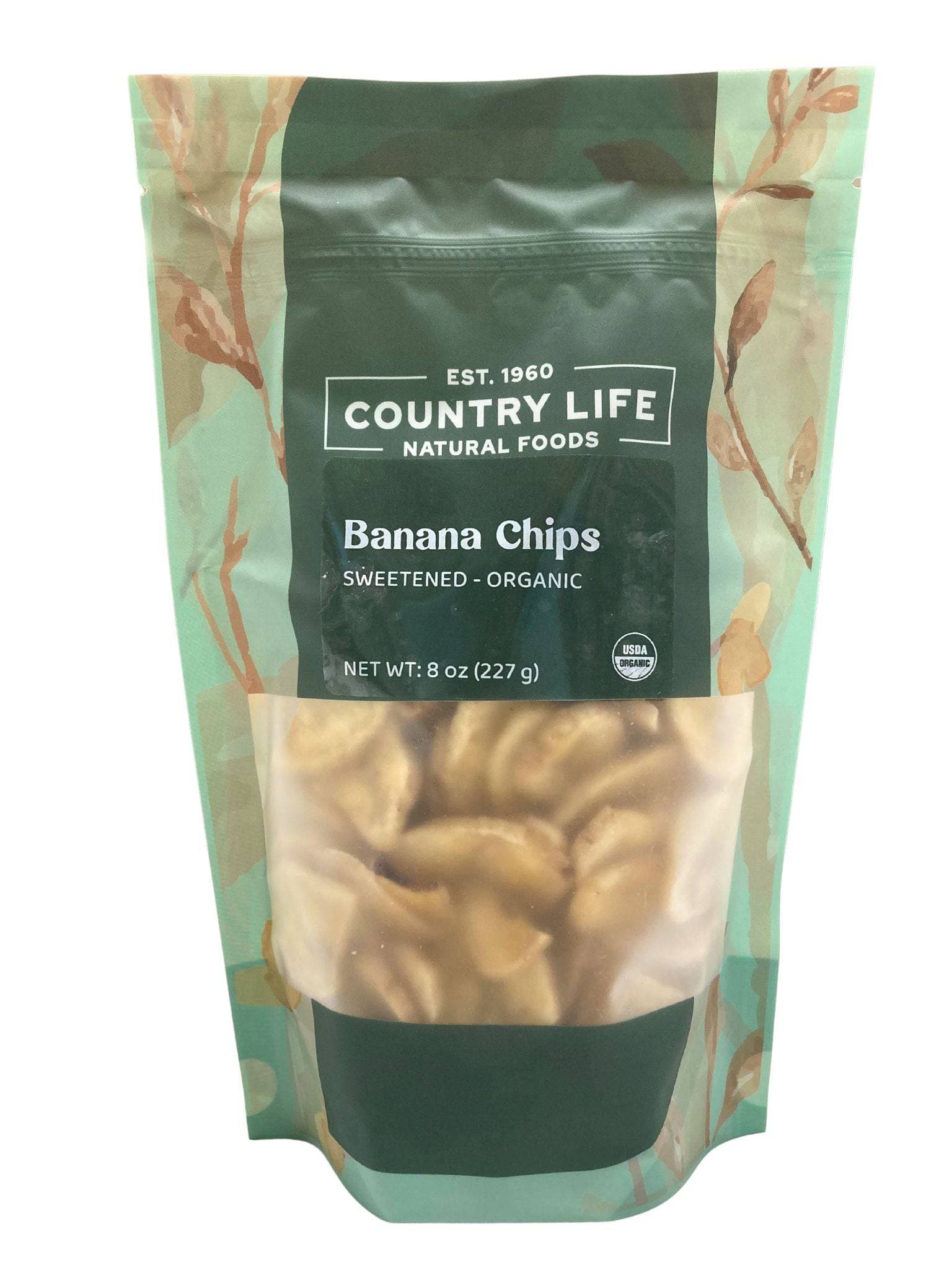 Banana Chips, Sweetened, Organic - 8 oz