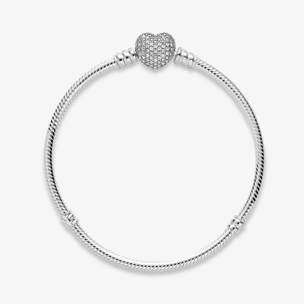 Moments Sparkling Heart Clasp Bracelet