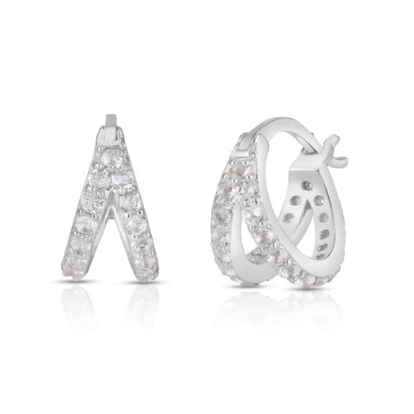 White Topaz Huggies