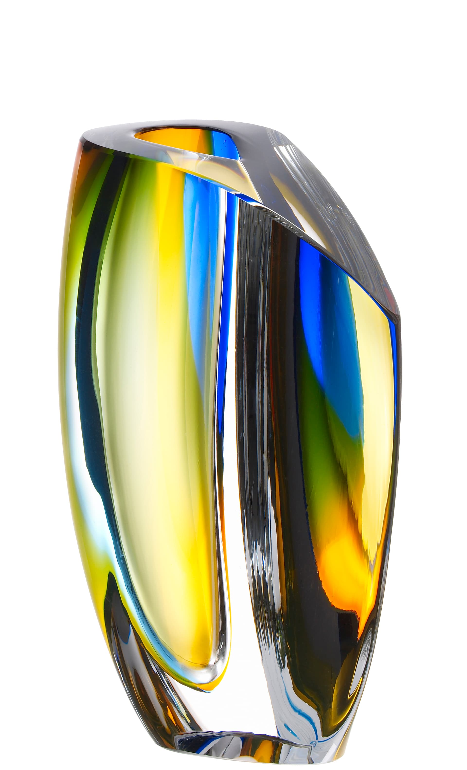 Mirage Vase Blue/Amber Large