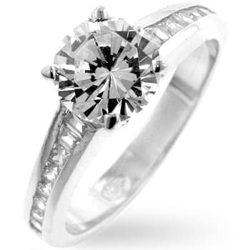 Cubic Zirconia Engagement Ring(10)