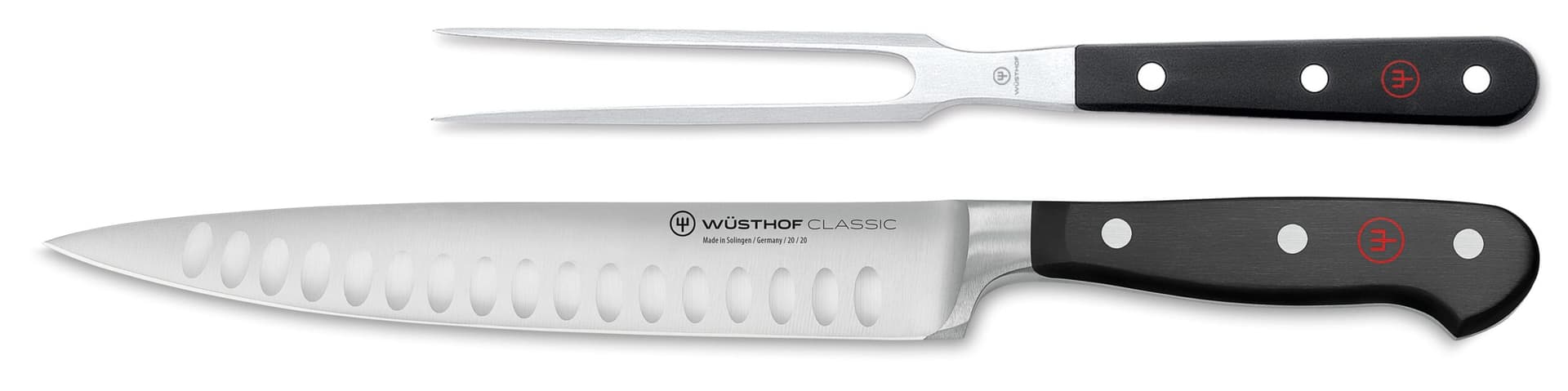 Classic Two Piece Carving Set, Hollow Edge