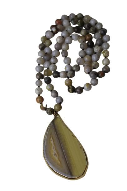 Agate Natural Stone Pendant Necklace