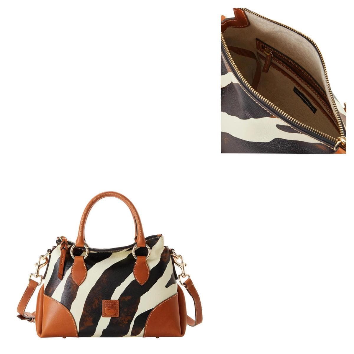 Zebra Leather Satchel 30