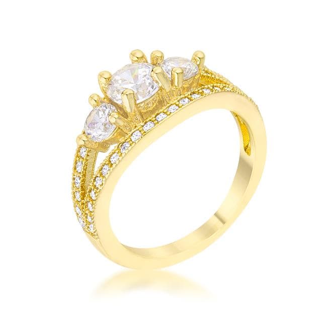 Modern Gold Trio Ring