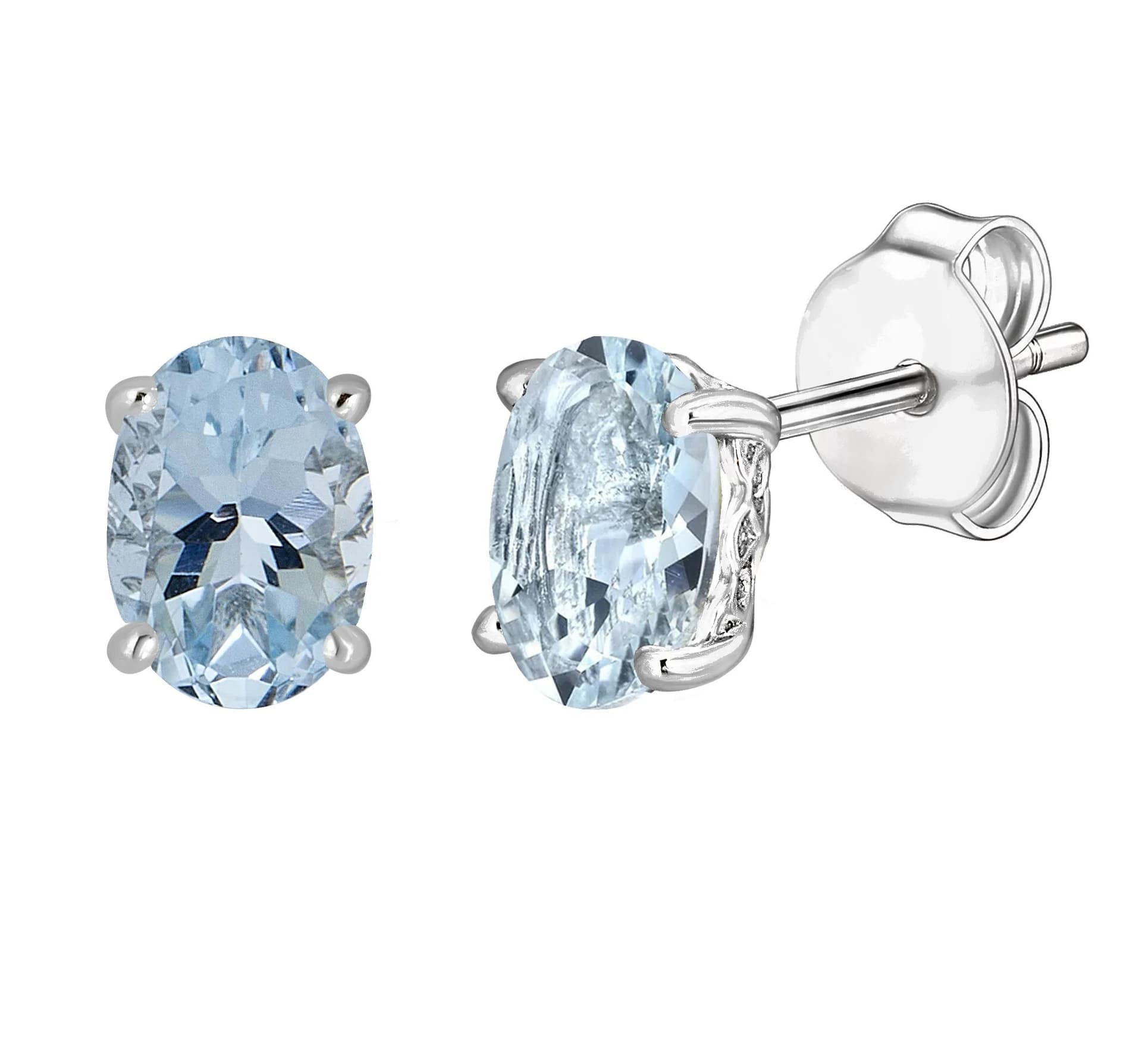 LALI Jewels 14K White Gold Aquamarine Earring