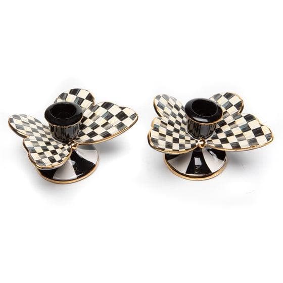 Rosy Check Butterfly Candle Holders, Set of 2