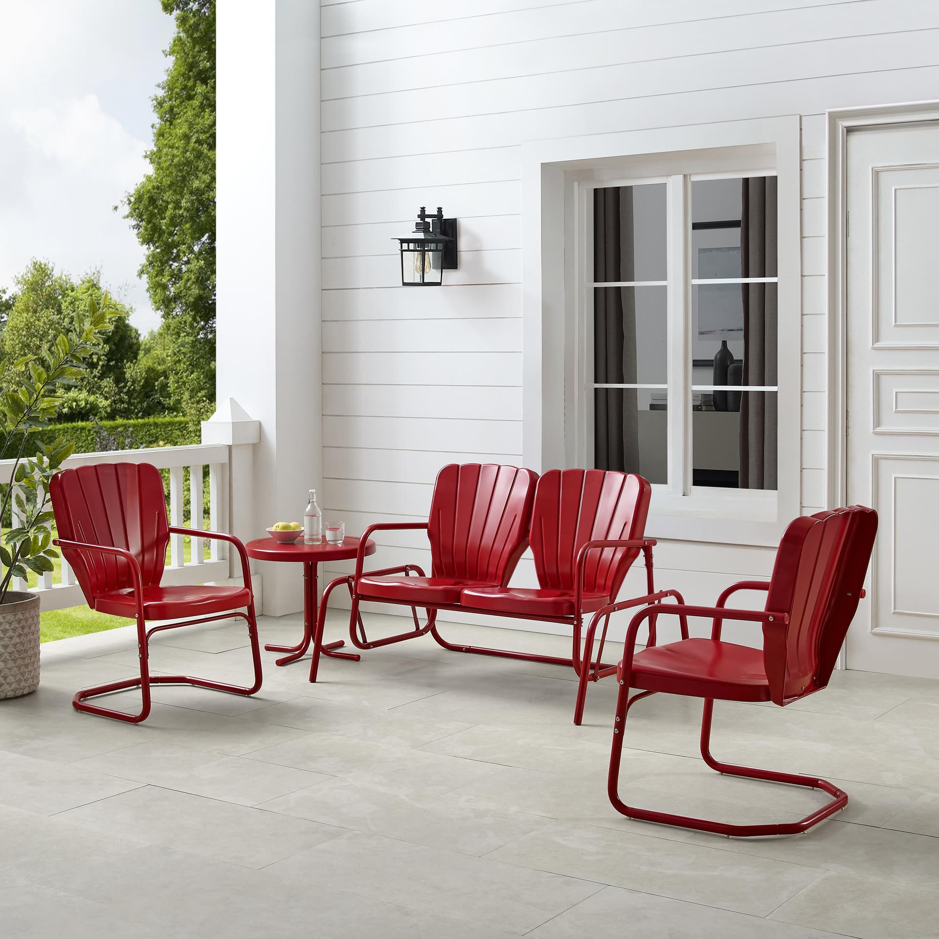 Ridgeland 4Pc Outdoor Metal Conversation Set