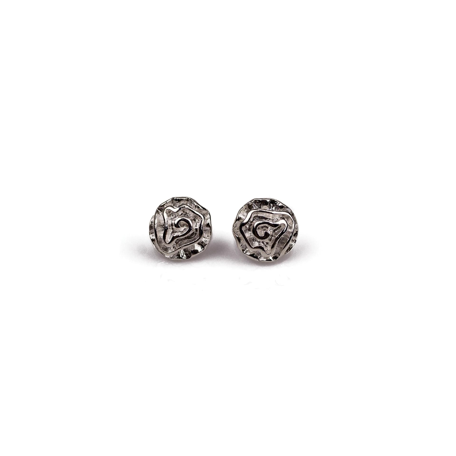 Silver Plated Rose Bud Earrings