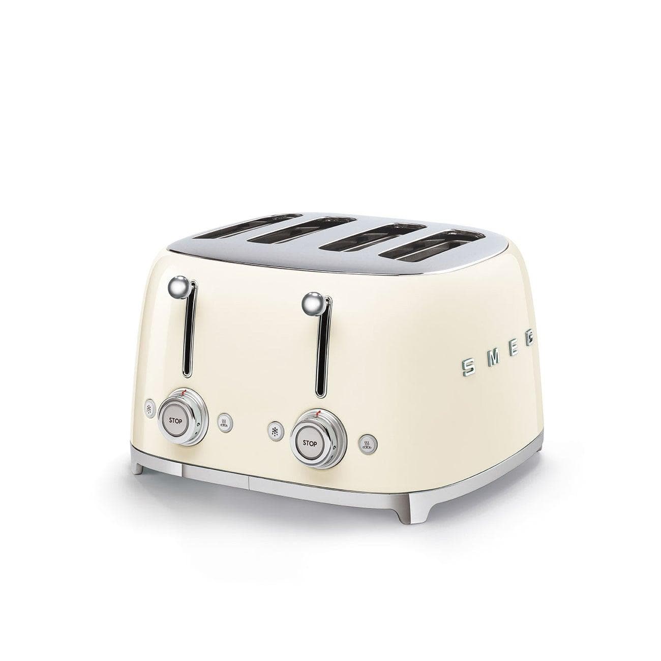 50s Retro-Style 4 Slice Slot Toaster Cream