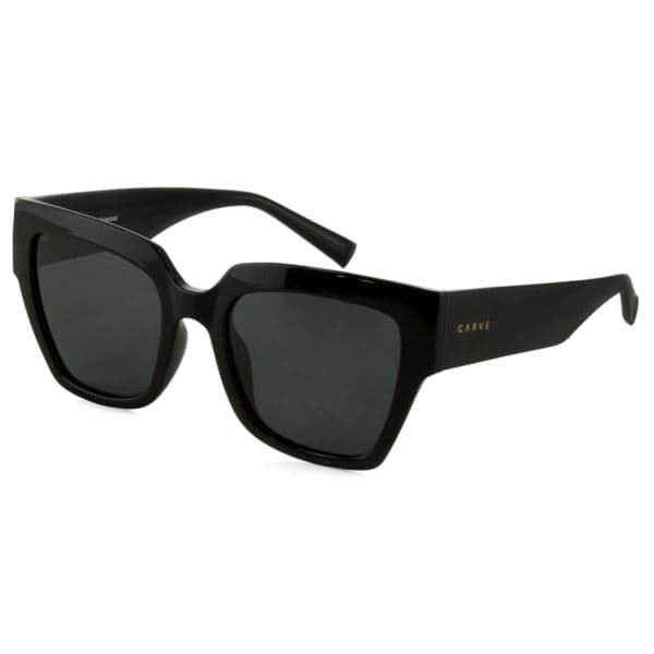 Womens Valerie Sunglasses Gloss Black/Grey Polarized