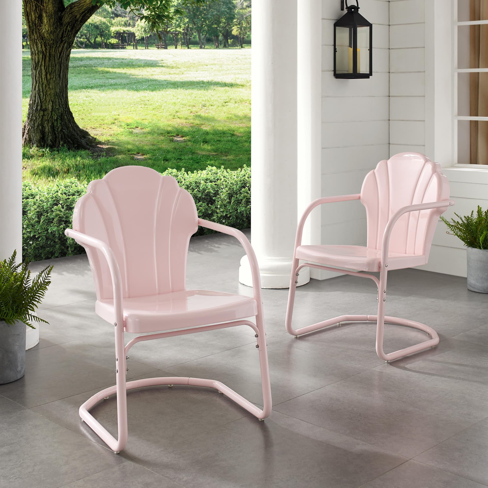 Tulip 2Pc Retro Outdoor Chair Set