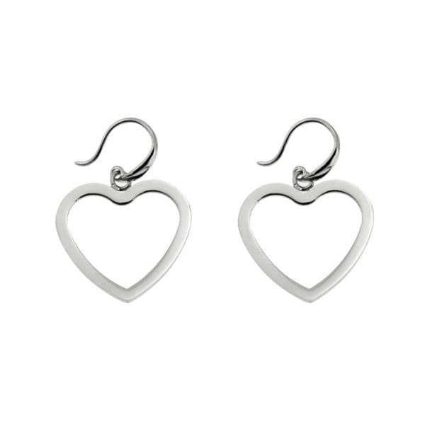 Joyful Sentiments Large Open Heart Fish Hook Earrings