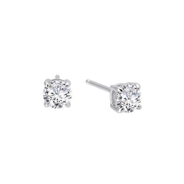 3/4 Ct. AAA CZ Full Faceted Silver Plated Earrings