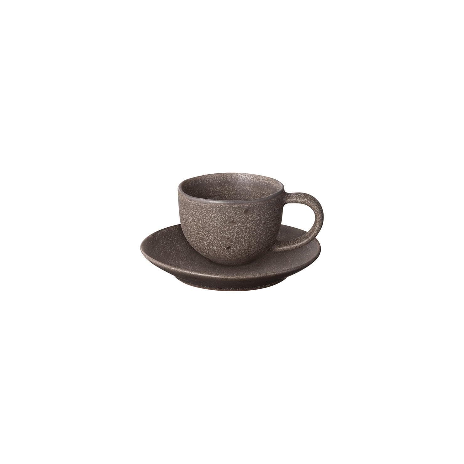 KUMI Stoneware Espresso Cups With Saucers - Set of 2