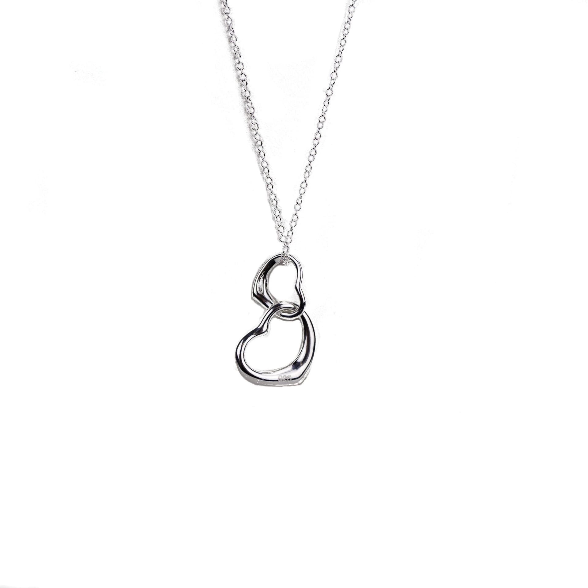 Interlocking Hearts Pendant Necklace