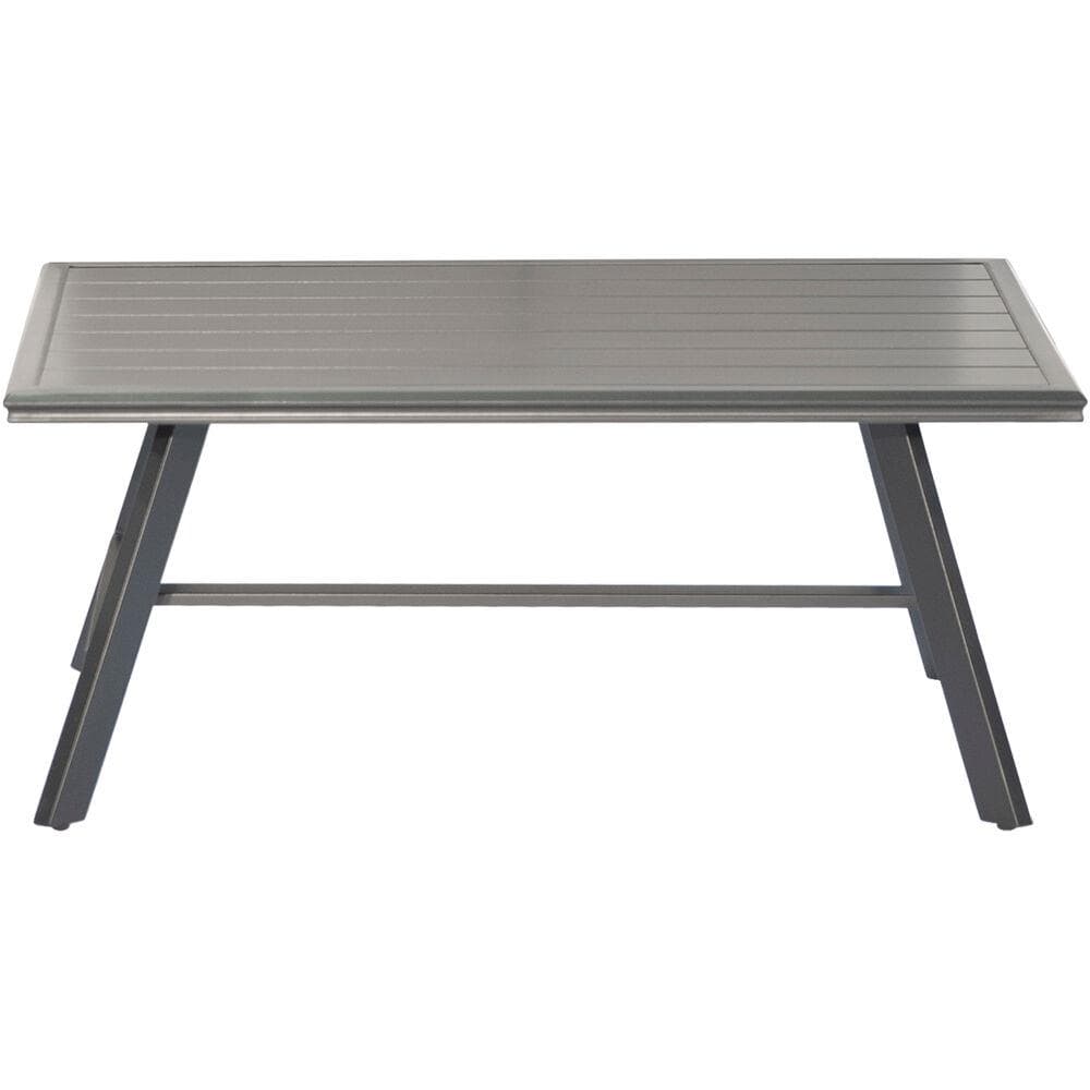 All-Weather Commercial-Grade Aluminum Slat-Top Coffee Table