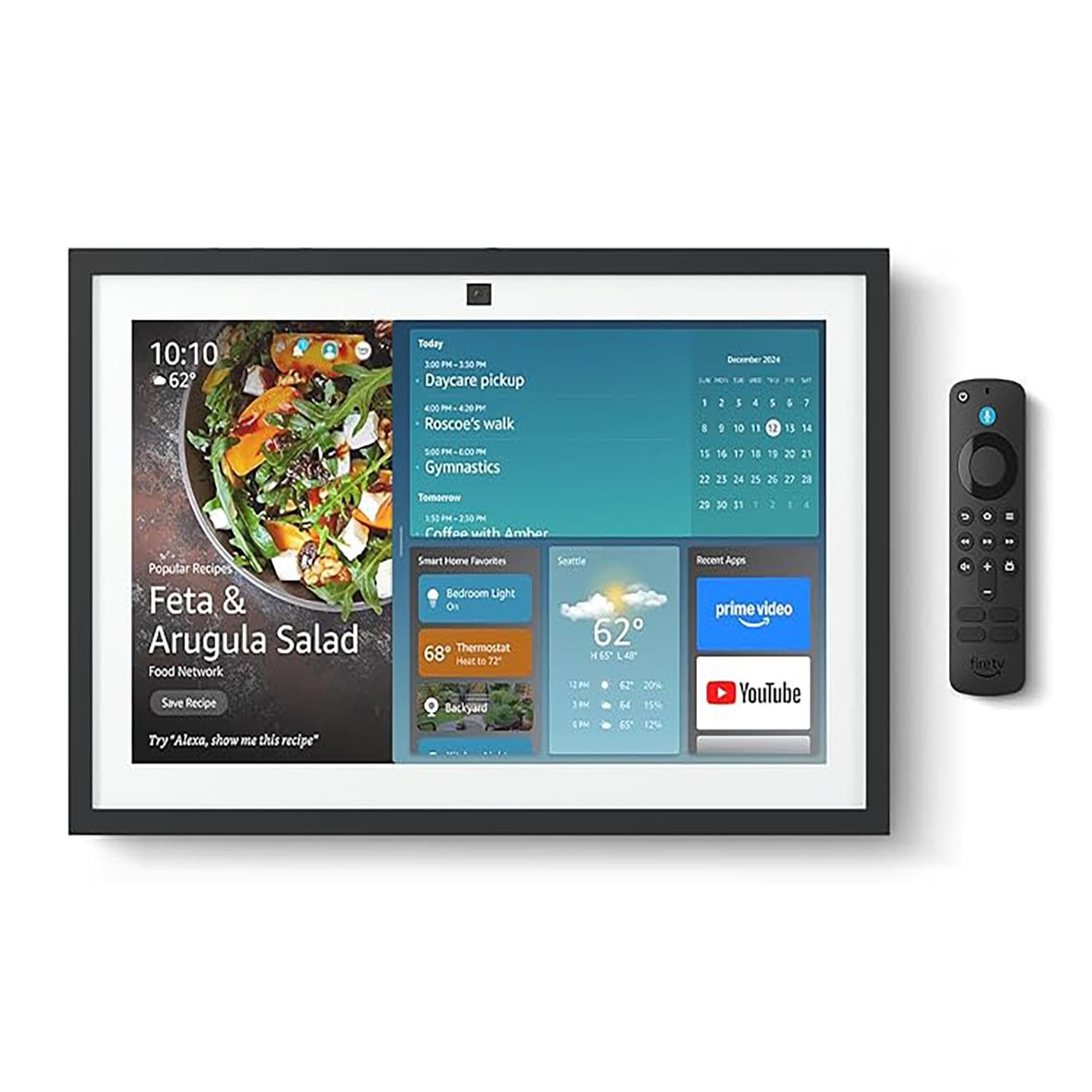 Amazon Echo Show 15 | A stunning HD 15.6" smart kitchen TV for home organization with Alexa