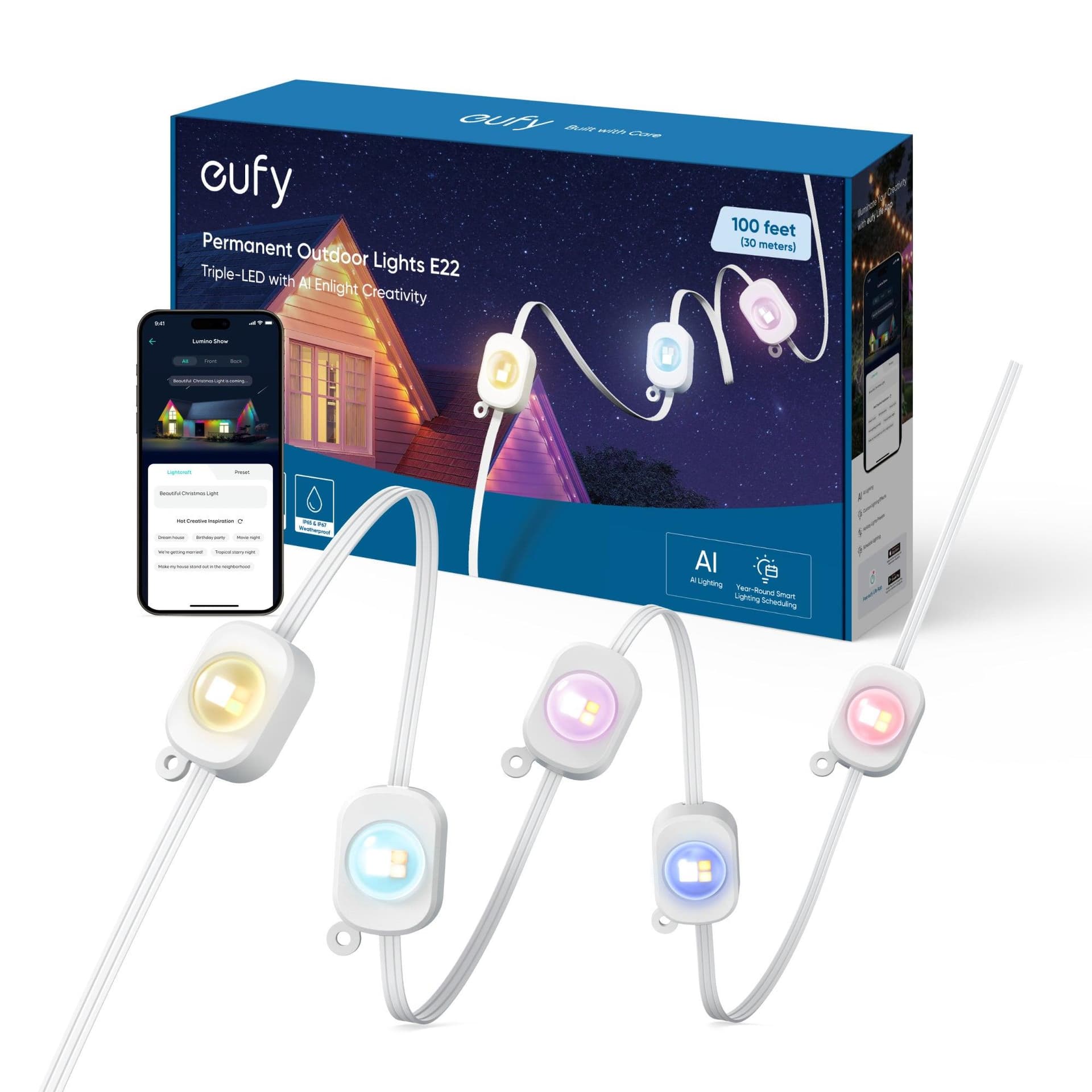 100FT Permanent Outdoor Lights E22