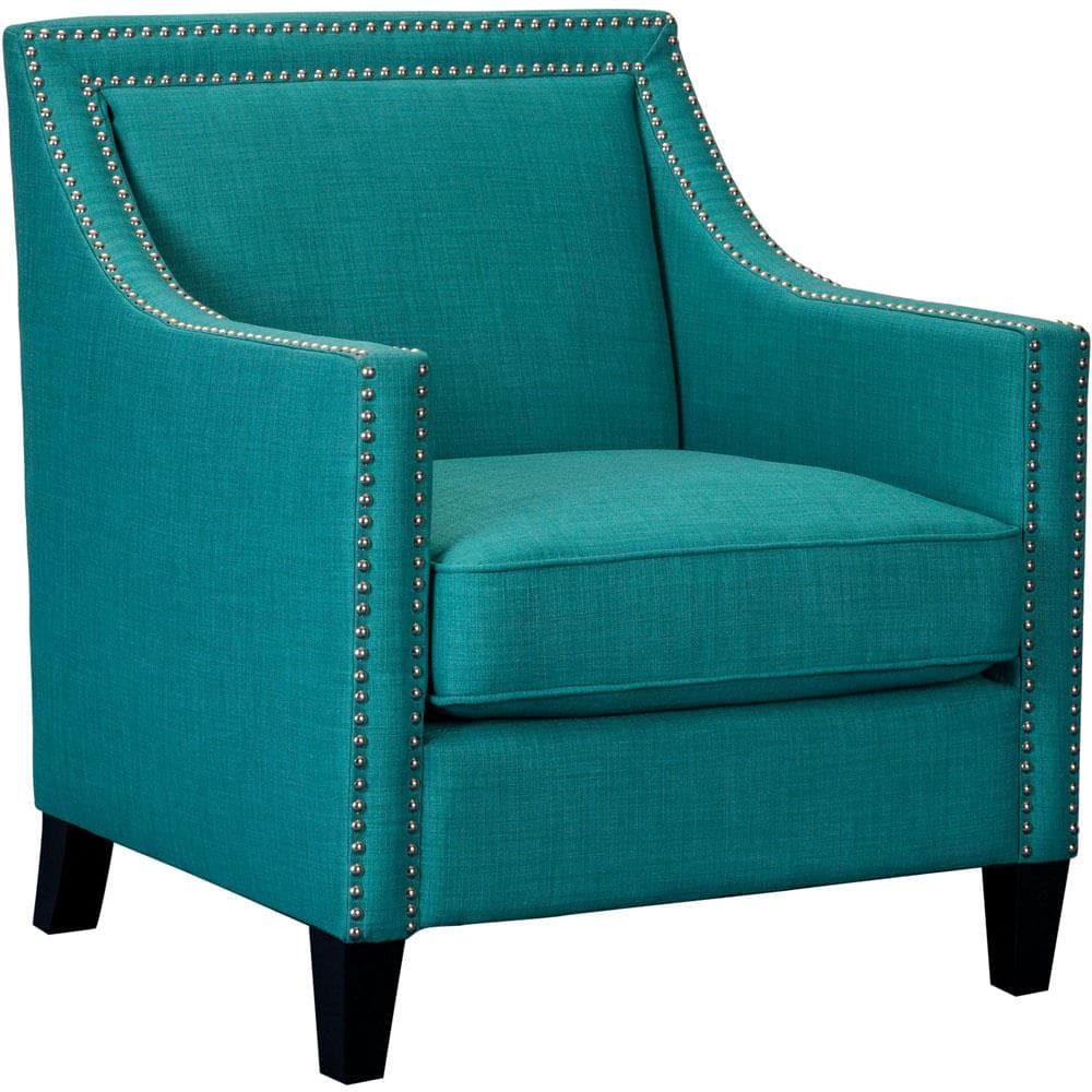 Bridgehampton Accent Chair with Nailhead Trim in Teal