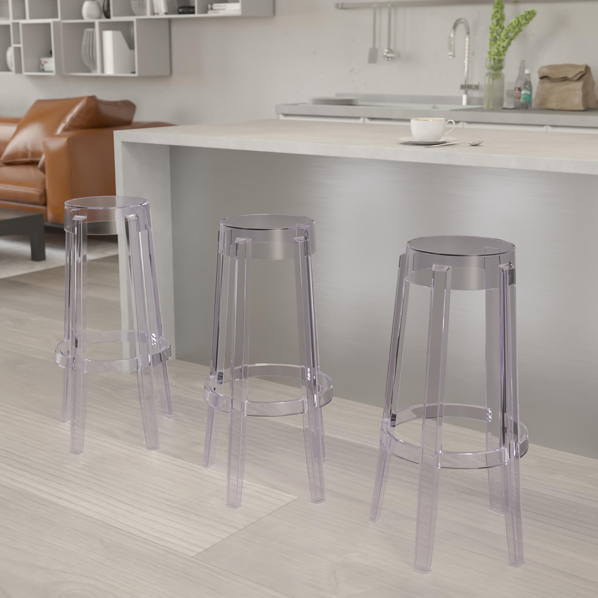 29.75" High Transparent Barstool