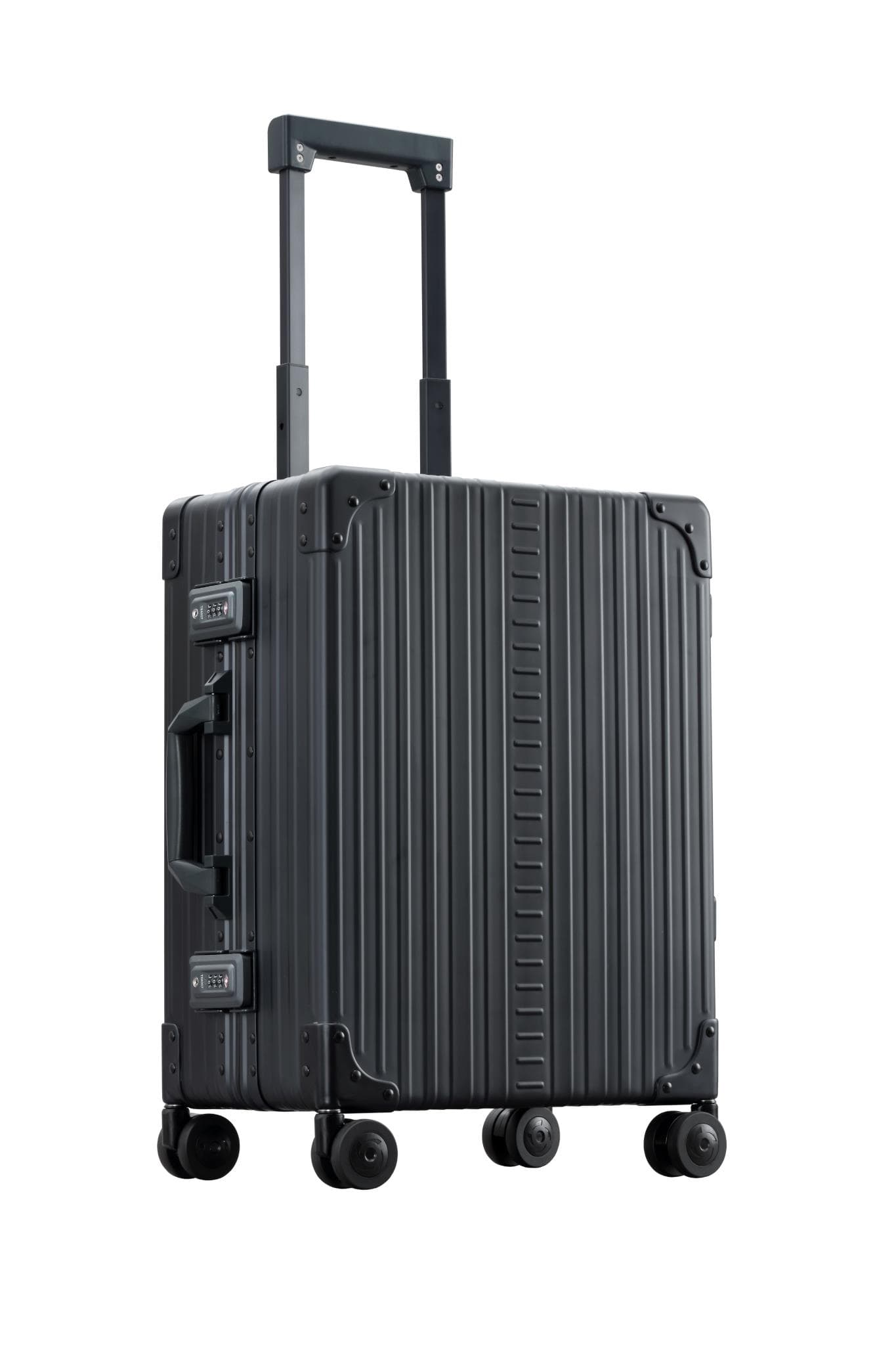 Aleon 21" Carry-On Aluminum Hardside Luggage (Onyx) Black