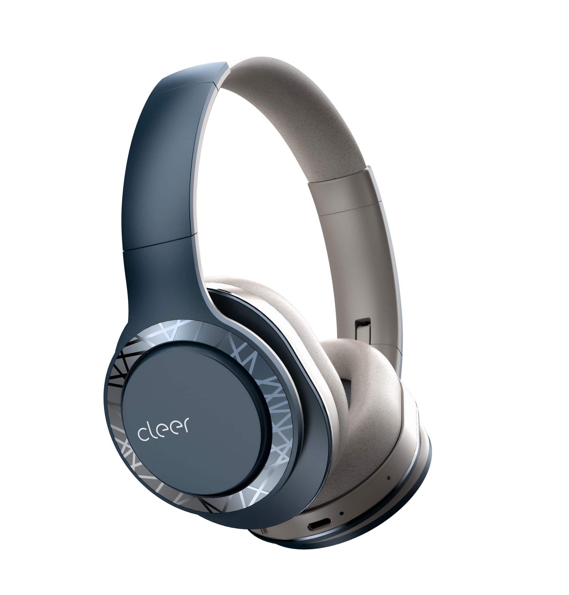 Cleer Over-Ear Bluetooth Headphones - Navy