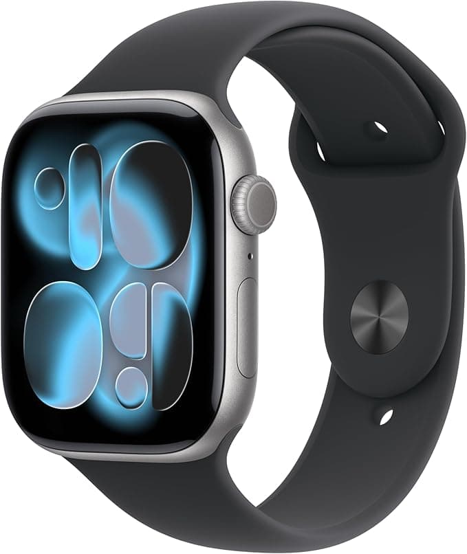 Apple Watch Series 11 GPS 46mm Space Gray Aluminum Case with Black Sport Band - M/L