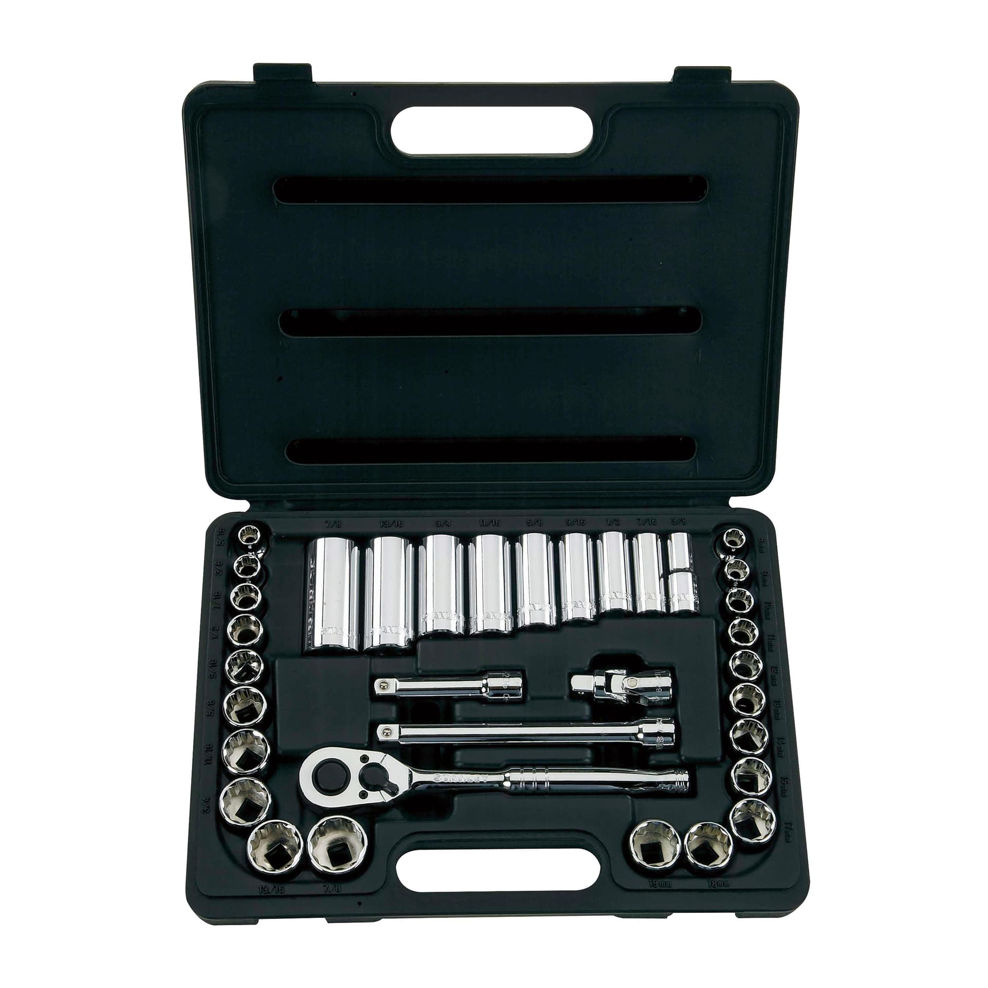 34pc 3/8" SAE & MM Socket Set