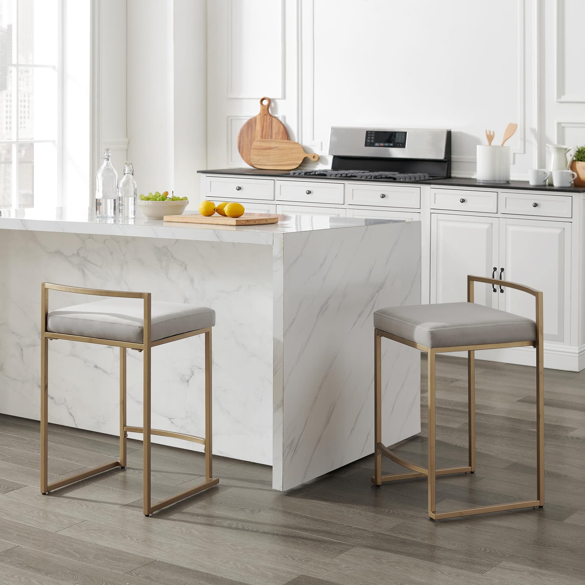 Harlowe 2-Piece Counter Height Bar Stool Set