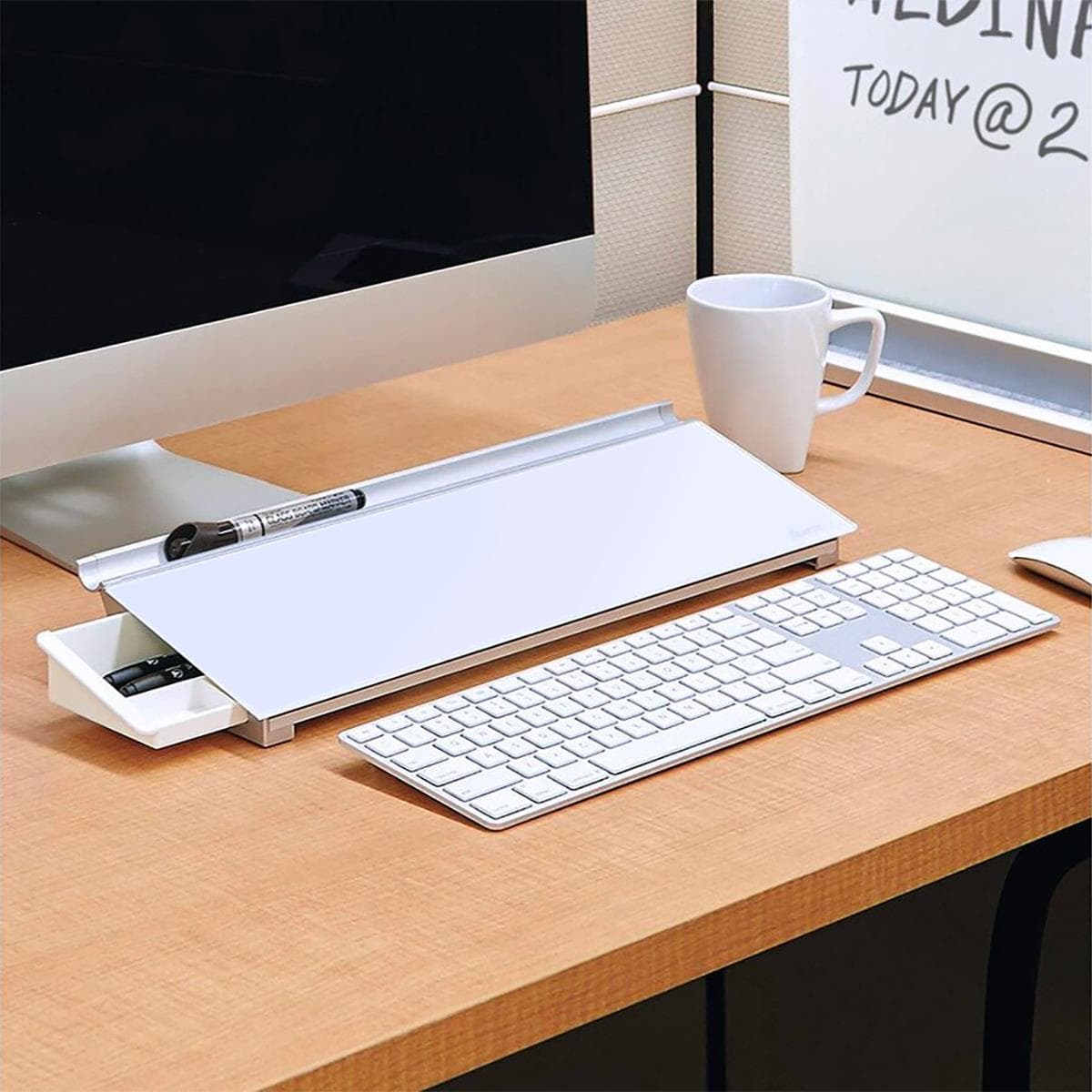 Quartet Glass Dry-Erase Desktop Computer Pad