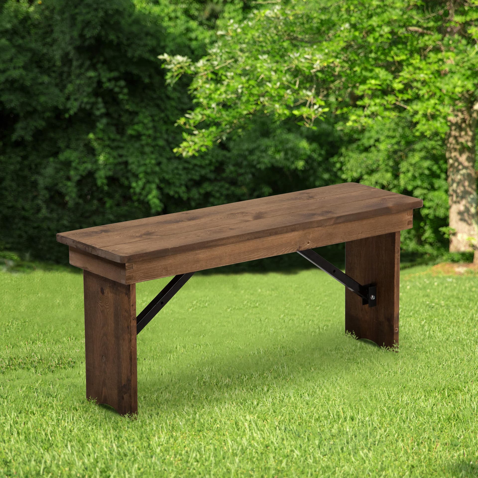 40" x 12" Solid Pine Folding Farm Bench