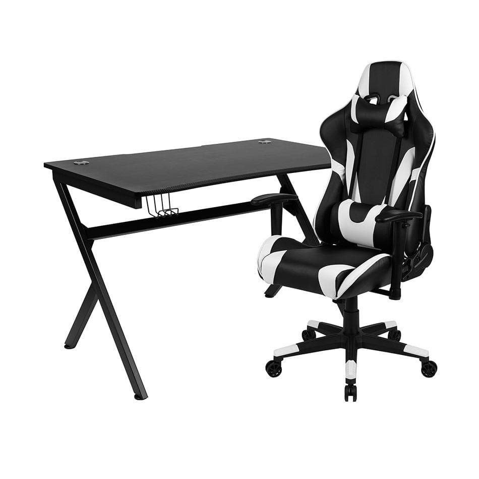 Black Gaming Desk and Black X30 Series Gaming Chair Set