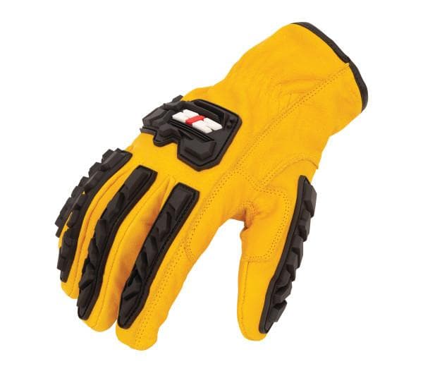 Leather Impact Cut Resistant Driver Gloves: Large