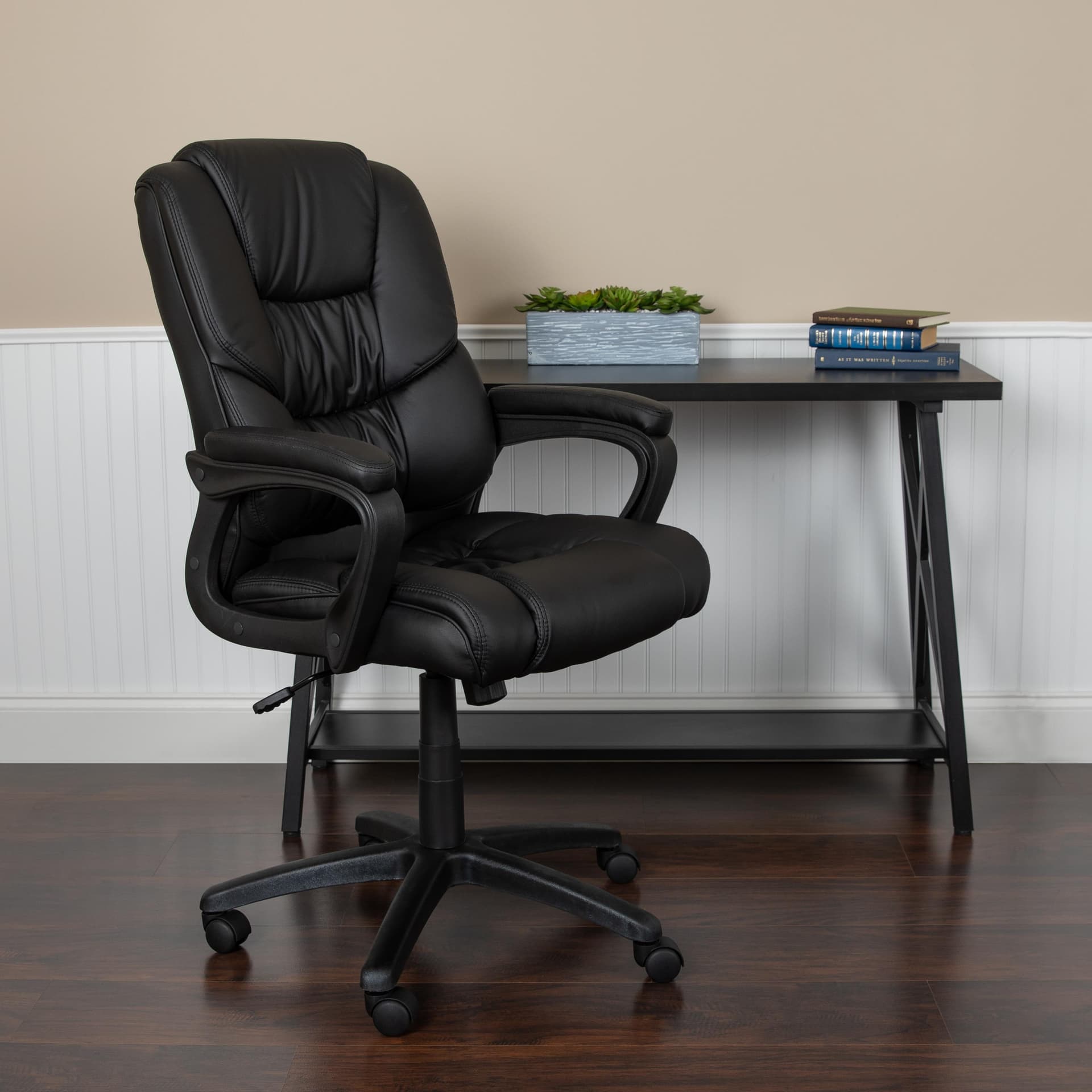 Big & Tall 400 lb. Rated Black LeatherSoft Office Chair