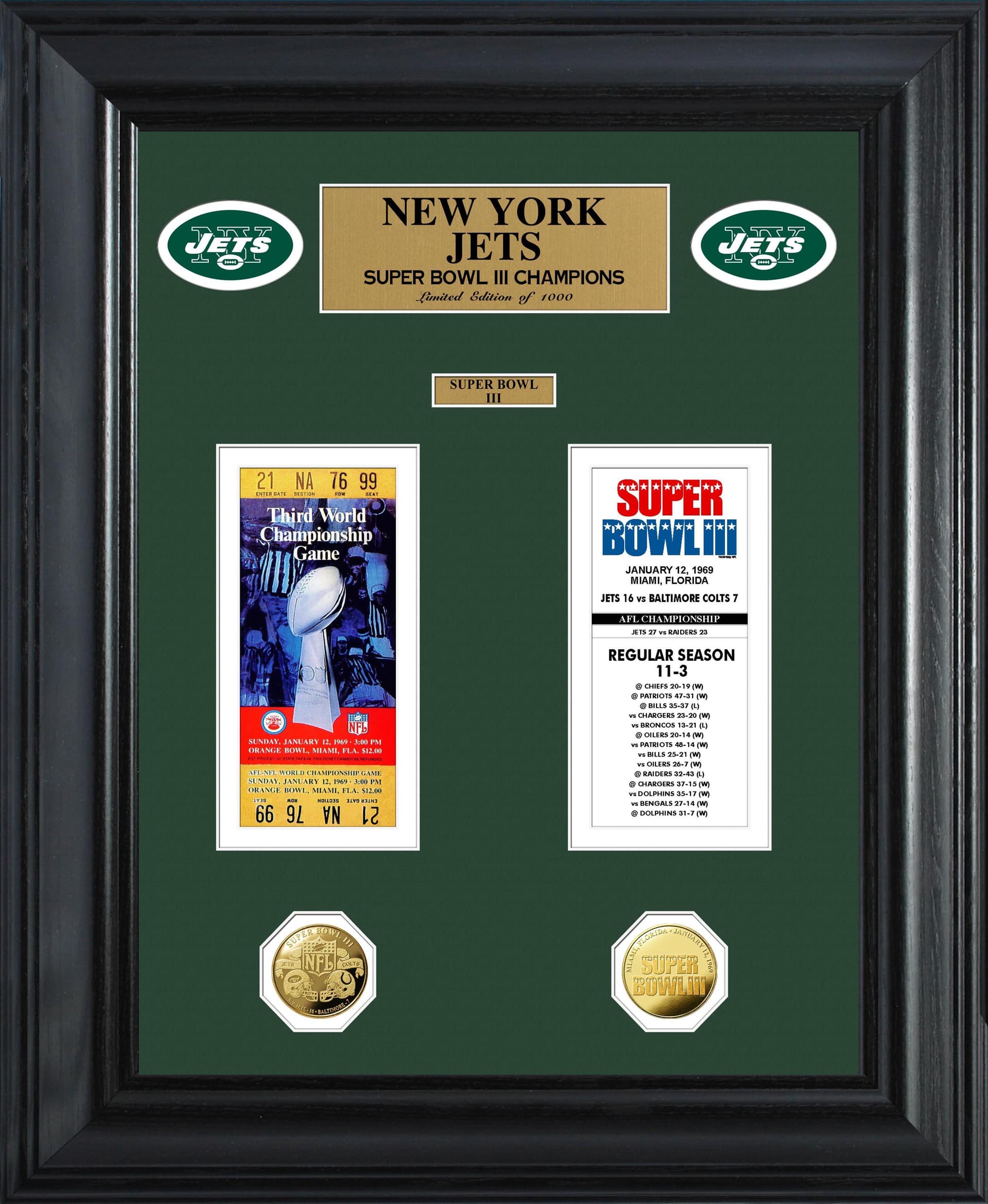New York Jets SB Champions Deluxe Ticket Collection
