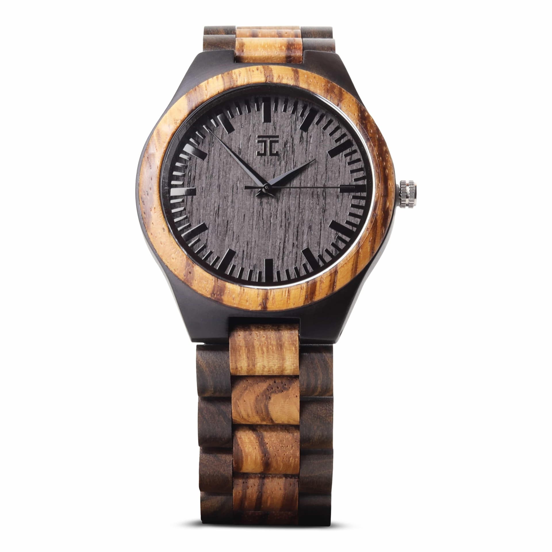 Tarzan Dark Sandalwood & Zebra Wooden Watch(45mm)