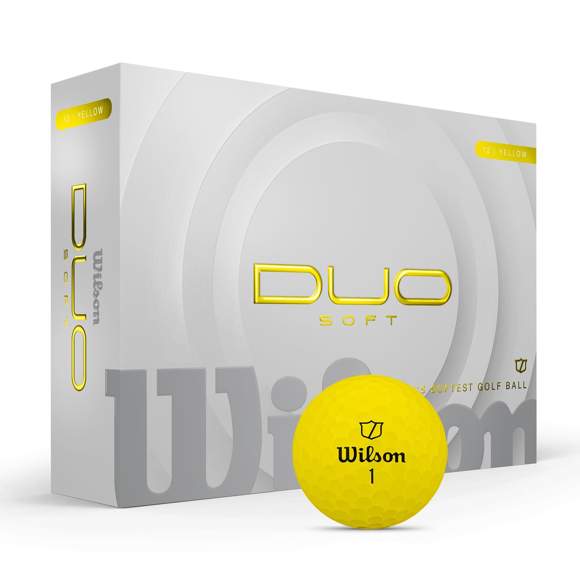 Wilson DUO Soft Yellow Golf Balls - 1 Dozen