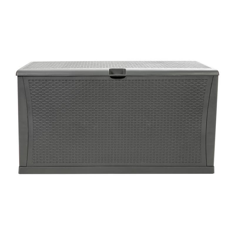 120 Gal Plastic Deck Box: Brown