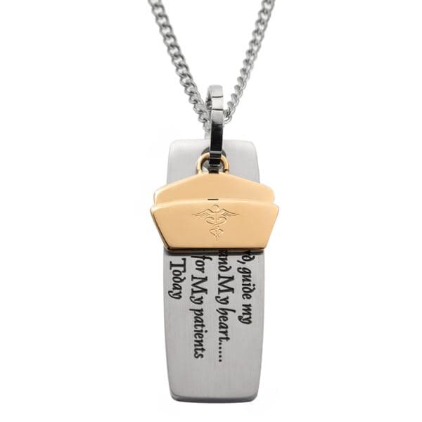 Joyful Sentiments Nurse's Prayer Pendant Necklace With Charm