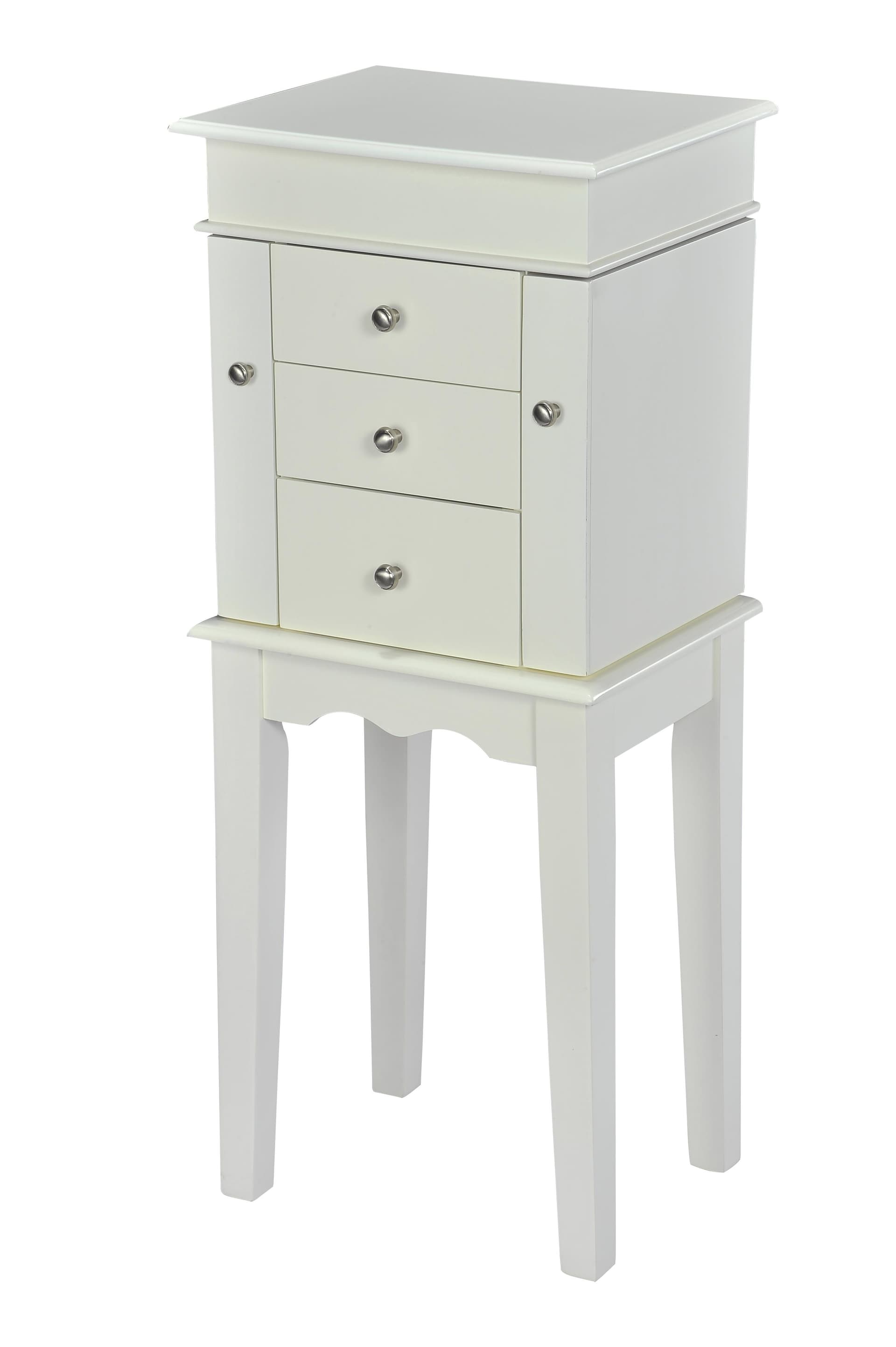 Jewelry Armoire Cabinet Organizer - Antique White