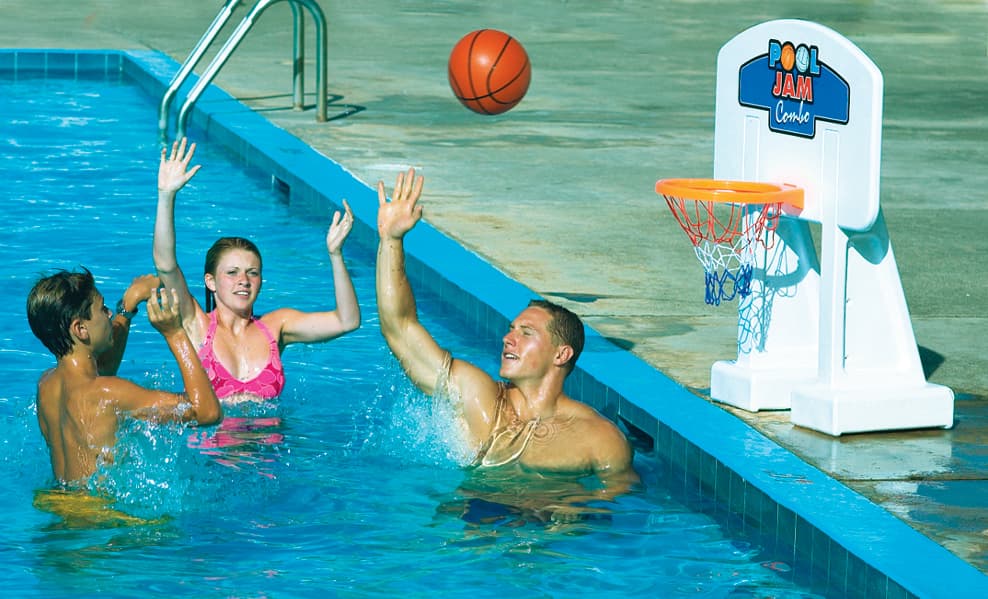 Pool Jam Combo Inground Volleyball/Basketball Game
