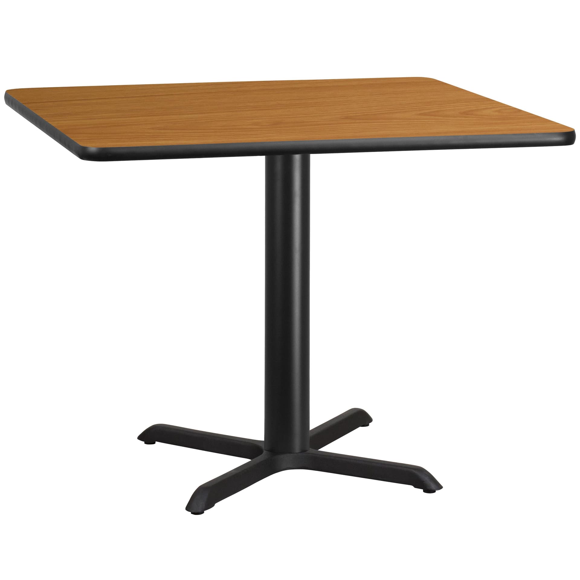 42" Square Natural Laminate Table Top with 33" x 33" Table Height Base
