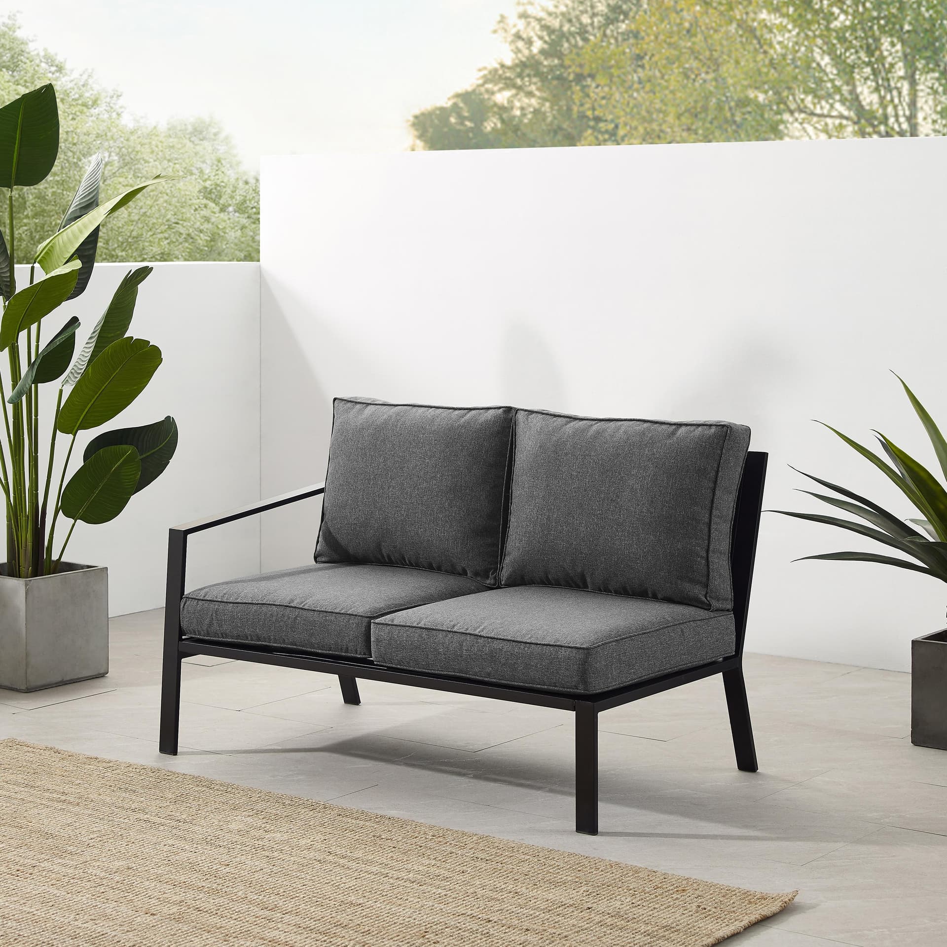 Clark Outdoor Sectional Left Side Loveseat