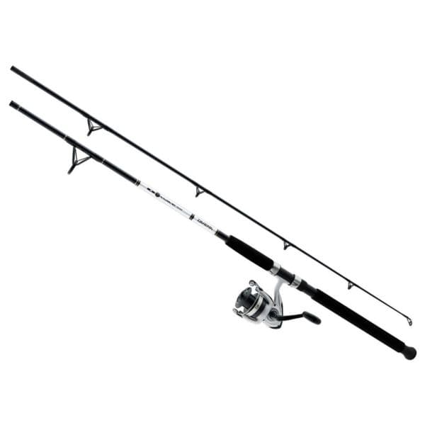 D-Wave Saltwater Spinning Rod & Reel Combo Black & White 7ft Rod